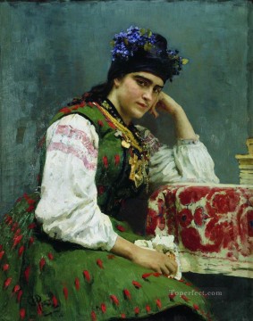ソフィア・ドラゴミロワの肖像画 1889年 イリヤ・レーピン Oil Paintings